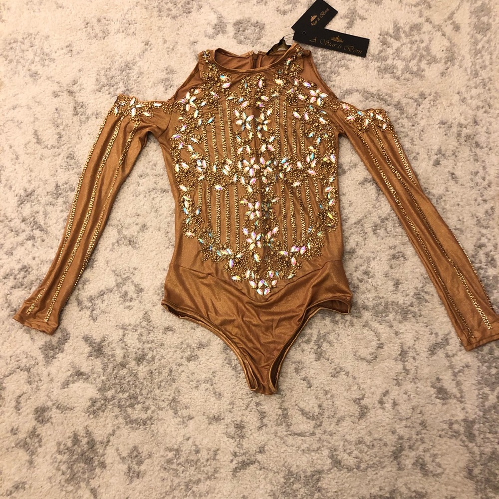 A Star Is Born Embellished Bodysuit